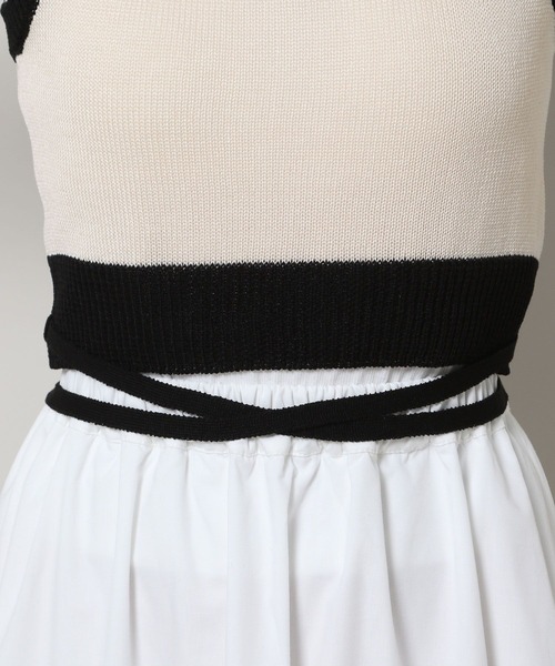 3.3 Field Trip （3.3フィールドトリップ）の「3.3 Field Trip／バイカラーニットベスト（ベスト・レディース・ブラック/ホワイト・FREE）」の22枚目の写真