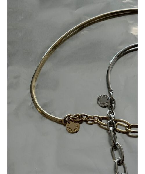 LAGUNAMOON(ラグナムーン)の「2WAYフープチェーンネックレス(ネックレス・レディース・ゴールド/シルバー・FREE)」の4枚目の写真