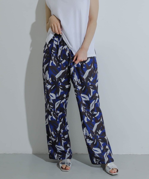 SENSE OF PLACE by URBAN RESEARCH（センスオブプレイスバイアーバンリサーチ）の「リーフプリントイージーパンツ（その他パンツ・レディース・グリーン系その他/ブルー系その他/ブラック系その他・SMALL/MEDIUM）」の19枚目の写真