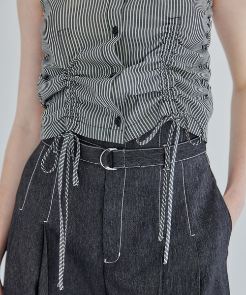 REDYAZEL（レディアゼル）の「ノースリーブギャザーリボンシャツ（シャツ/ブラウス・レディース・オフホワイト/ピンク/ブラック系その他・FREE）」の17枚目の写真