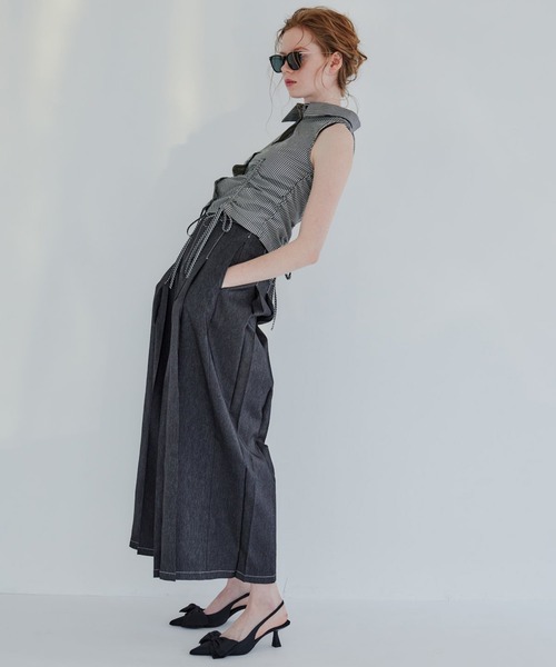 REDYAZEL（レディアゼル）の「ノースリーブギャザーリボンシャツ（シャツ/ブラウス・レディース・オフホワイト/ピンク/ブラック系その他・FREE）」の20枚目の写真