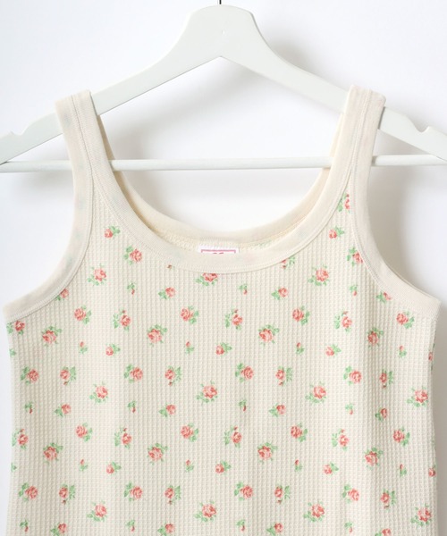 JEMORGAN(ジェーイーモーガン)の「JEMORGAN (ジェーイーモーガン)花柄総柄サーマルワッフルタンクトップ レディース #バレエコア #コケットコア(タンクトップ・レディース・ブルー系その他/ピンク系その他・FREE)」の13枚目の写真