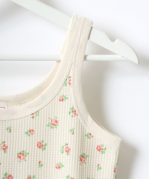 JEMORGAN(ジェーイーモーガン)の「JEMORGAN (ジェーイーモーガン)花柄総柄サーマルワッフルタンクトップ レディース #バレエコア #コケットコア(タンクトップ・レディース・ブルー系その他/ピンク系その他・FREE)」の15枚目の写真