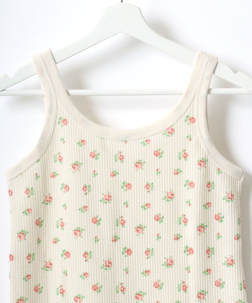 JEMORGAN(ジェーイーモーガン)の「JEMORGAN (ジェーイーモーガン)花柄総柄サーマルワッフルタンクトップ レディース #バレエコア #コケットコア(タンクトップ・レディース・ブルー系その他/ピンク系その他・FREE)」の14枚目の写真