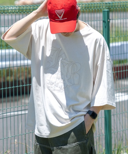 kutir（クティール）の「ビックロゴパウダー加工TEE（Tシャツ/カットソー・メンズ・ボルドー/オフホワイト/グレー/ブラック・MEDIUM/LARGE）」の17枚目の写真