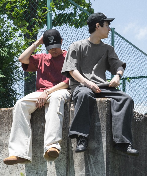 kutir（クティール）の「ビックロゴパウダー加工TEE（Tシャツ/カットソー・メンズ・ボルドー/オフホワイト/グレー/ブラック・MEDIUM/LARGE）」の14枚目の写真