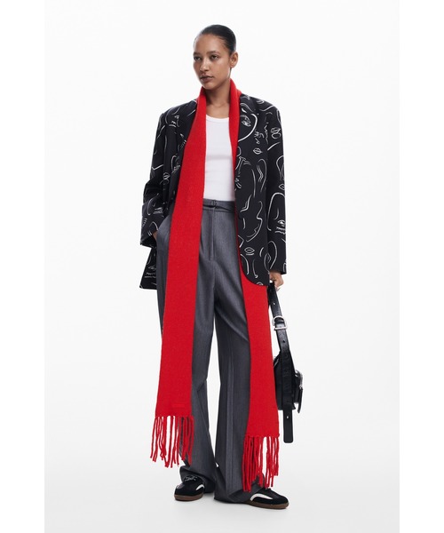 Desigual(デシグアル)の「BRATISLAVAブレザーフェイスモチーフプリント(テーラードジャケット・レディース・ブラック・S/M/L/XL/XS)」の5枚目の写真