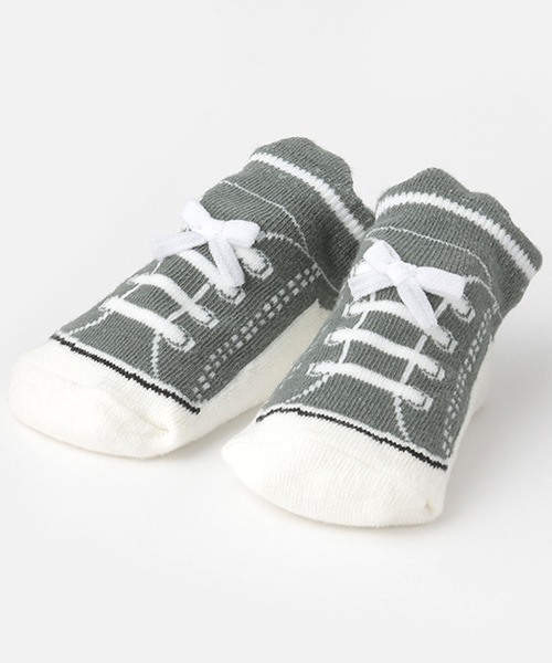 petit main(プティマイン)の「スニーカーカップソックス(ベビーシューズ/ベビーソックス・キッズ・トップグレー/ネイビー/ダークグリーン・9-11cm/11-13cm)」の3枚目の写真