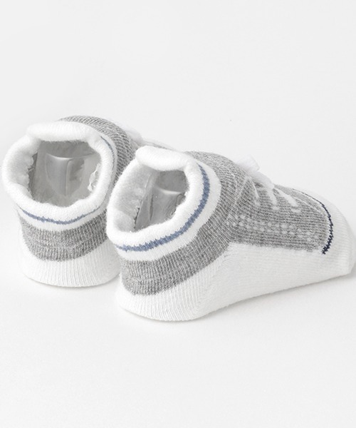 petit main(プティマイン)の「スニーカーカップソックス(ベビーシューズ/ベビーソックス・キッズ・トップグレー/ネイビー/ダークグリーン・9-11cm/11-13cm)」の6枚目の写真