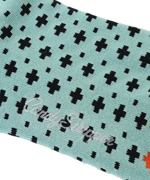 Candy Stripper（キャンディストリッパー）の「ANARCHY BEAR NORDIC ソックス（ソックス/靴下・レディース・ブラック/ライトブルー/レッド・FREE）」の7枚目の写真