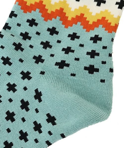 Candy Stripper（キャンディストリッパー）の「ANARCHY BEAR NORDIC ソックス（ソックス/靴下・レディース・ブラック/ライトブルー/レッド・FREE）」の5枚目の写真