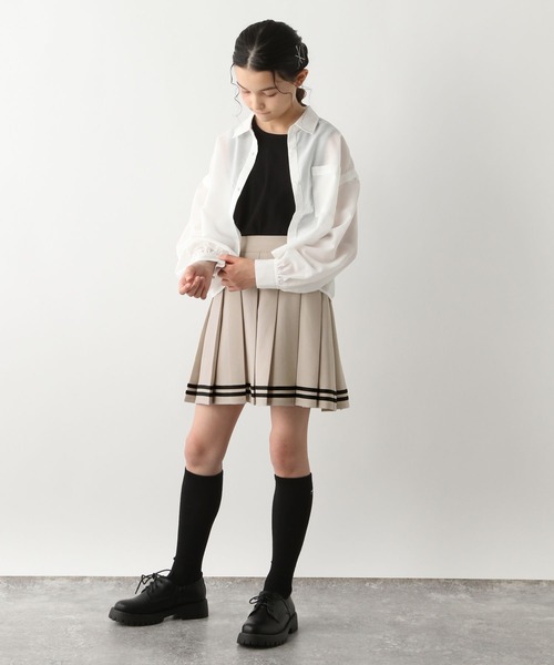 GLOBAL WORK(グローバルワーク)の「CHEER ONプリーツスカート/125085(スカート・キッズ・ブラック/ベージュ/サックスブルー/グレー・120cm/130cm/140cm/150cm/160cm)」の9枚目の写真