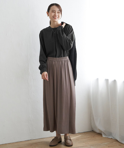 ikka（イッカ）の「【雑誌InRed10月号掲載】前後2WAYバンドカラーシャツ（シャツ/ブラウス・レディース・ブルー/オフホワイト/グレー/ダークグリーン/チャコールグレー/ボルドー・L/M/S）」の15枚目の写真