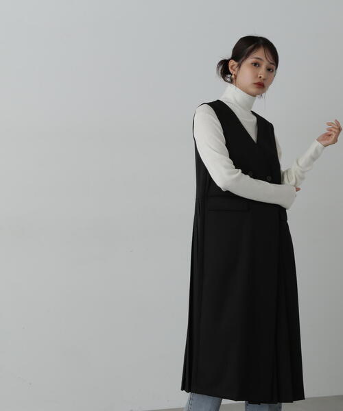 N.（N. Natural Beauty Basic）（エヌエヌナチュラルビューティーベーシック）の「◆◇プリーツジャンパースカート（ジャンパースカート・レディース・ブラウン/ベージュ/ブラック・MEDIUM）」の6枚目の写真