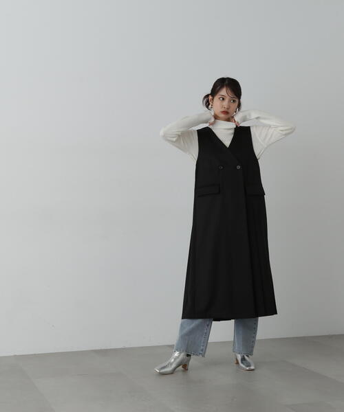 N.（N. Natural Beauty Basic）（エヌエヌナチュラルビューティーベーシック）の「◆◇プリーツジャンパースカート（ジャンパースカート・レディース・ブラウン/ベージュ/ブラック・MEDIUM）」の7枚目の写真