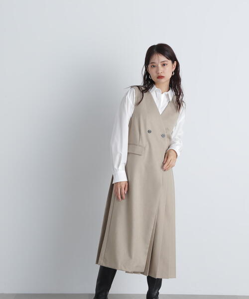 N.（N. Natural Beauty Basic）（エヌエヌナチュラルビューティーベーシック）の「◆◇プリーツジャンパースカート（ジャンパースカート・レディース・ブラウン/ベージュ/ブラック・MEDIUM）」の19枚目の写真