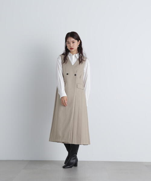 N.（N. Natural Beauty Basic）（エヌエヌナチュラルビューティーベーシック）の「◆◇プリーツジャンパースカート（ジャンパースカート・レディース・ブラウン/ベージュ/ブラック・MEDIUM）」の21枚目の写真