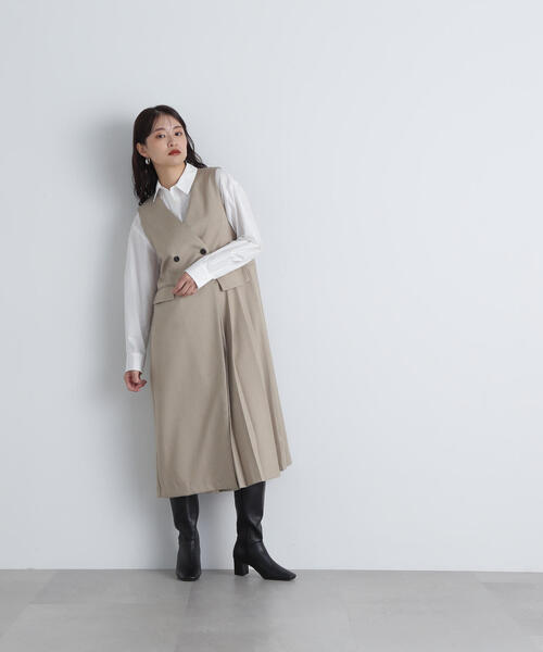 N.（N. Natural Beauty Basic）（エヌエヌナチュラルビューティーベーシック）の「◆◇プリーツジャンパースカート（ジャンパースカート・レディース・ブラウン/ベージュ/ブラック・MEDIUM）」の22枚目の写真