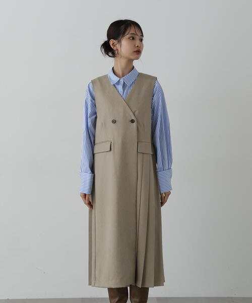 N.（N. Natural Beauty Basic）（エヌエヌナチュラルビューティーベーシック）の「◆◇プリーツジャンパースカート（ジャンパースカート・レディース・ブラウン/ベージュ/ブラック・MEDIUM）」の14枚目の写真