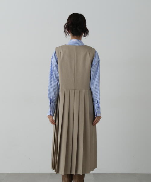 N.（N. Natural Beauty Basic）（エヌエヌナチュラルビューティーベーシック）の「◆◇プリーツジャンパースカート（ジャンパースカート・レディース・ブラウン/ベージュ/ブラック・MEDIUM）」の15枚目の写真