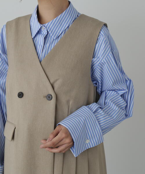 N.（N. Natural Beauty Basic）（エヌエヌナチュラルビューティーベーシック）の「◆◇プリーツジャンパースカート（ジャンパースカート・レディース・ブラウン/ベージュ/ブラック・MEDIUM）」の17枚目の写真