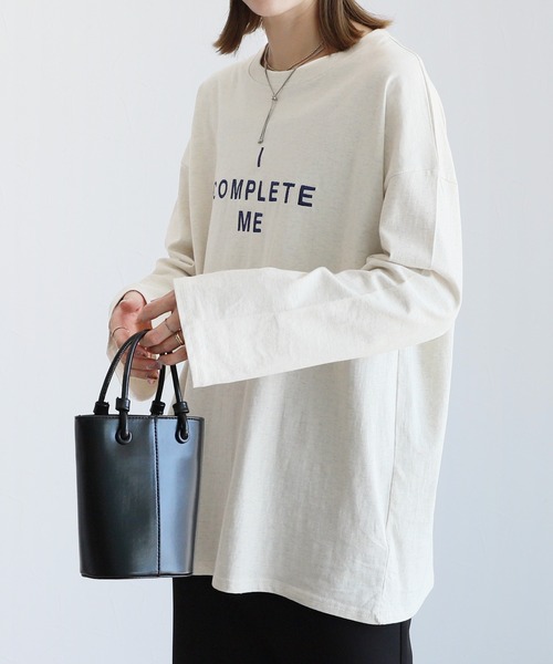 reca(レカ)の「ロゴ刺繍ロングTシャツ(Tシャツ/カットソー・レディース・ホワイト系その他/ホワイト系1/ホワイト系2/ブラック系1/グレー系その他・FREE)」の13枚目の写真