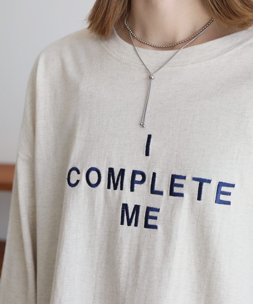 reca(レカ)の「ロゴ刺繍ロングTシャツ(Tシャツ/カットソー・レディース・ホワイト系その他/ホワイト系1/ホワイト系2/ブラック系1/グレー系その他・FREE)」の14枚目の写真