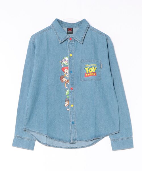Disney（ディズニー）の「親子お揃い ディズニー トイ・ストーリー 刺繍シャツ 9617A（シャツ/ブラウス・レディース・ライトインディゴブルー・M/L/XL/S）」の6枚目の写真