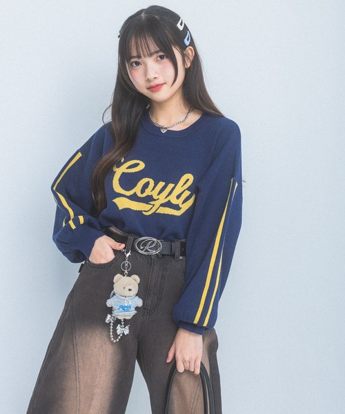 repipi armario(レピピ アルマリオ)の「【洗えるニット】Coylyルーズニット(ニット/セーター・キッズ・アイボリー/ブラック/グレー/ブルー/ネイビー/チャコールグレー・MEDIUM/LARGE/SMALL)」の5枚目の写真