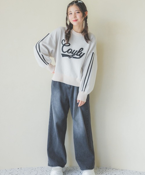 repipi armario(レピピ アルマリオ)の「【洗えるニット】Coylyルーズニット(ニット/セーター・キッズ・アイボリー/ブラック/グレー/ブルー/ネイビー/チャコールグレー・MEDIUM/LARGE/SMALL)」の10枚目の写真