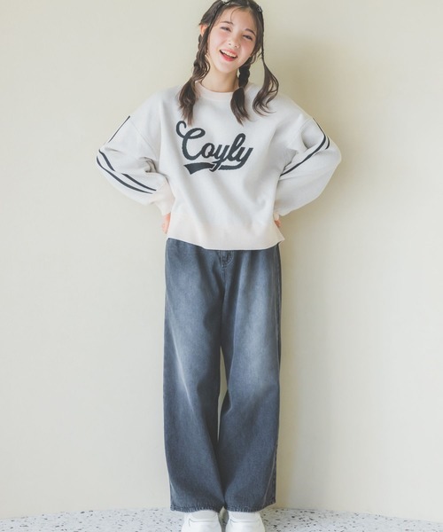 repipi armario(レピピ アルマリオ)の「【洗えるニット】Coylyルーズニット(ニット/セーター・キッズ・アイボリー/ブラック/グレー/ブルー/ネイビー/チャコールグレー・MEDIUM/LARGE/SMALL)」の11枚目の写真