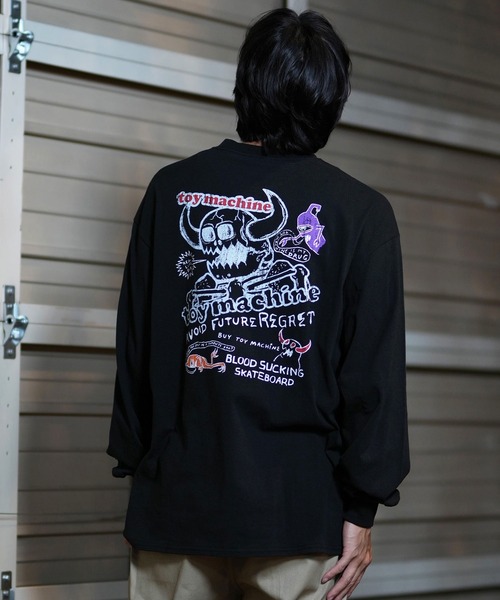 TOY MACHINE(トイ マシーン)の「【ムラサキスポーツ限定】TOY MACHINE/トイマシーン ロンT/長袖Tシャツ ビックシルエット バックプリント MTMFELT2(Tシャツ/カットソー・メンズ・オレンジ/ホワイト/ブラック・M/L/XL)」の13枚目の写真