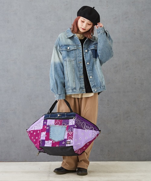 CUBE SUGAR(キューブシュガー)の「ペイズリー柄パッチワーク2WAYレジカゴバッグ(バックパック/リュック・レディース・ブラック系その他/カーキ系/パープル系その他・M)」の8枚目の写真