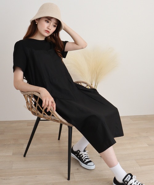 【セール】A.N.L フェイクレイヤードワンピース（ワンピース）｜a.n.l（エーエヌエル レーベル）