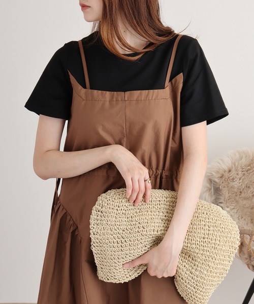 【セール】A.N.L フェイクレイヤードワンピース（ワンピース）｜a.n.l（エーエヌエル レーベル）