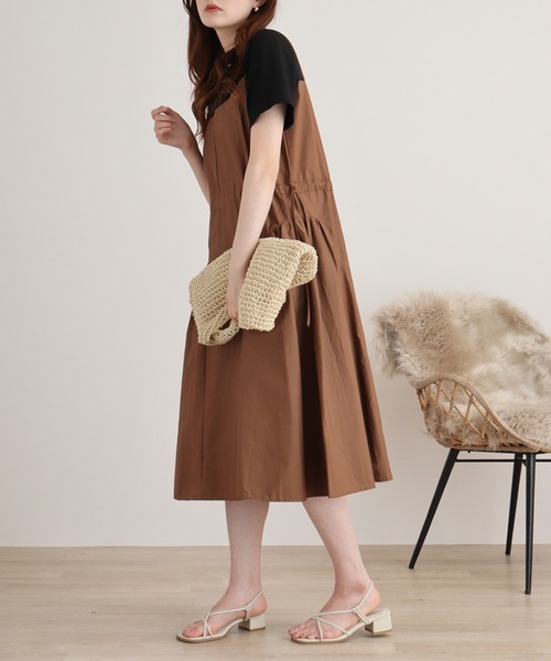 【セール】A.N.L フェイクレイヤードワンピース（ワンピース）｜a.n.l（エーエヌエル レーベル）