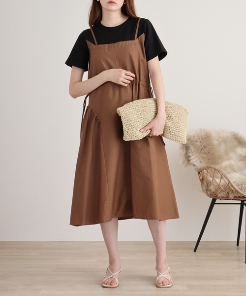 【セール】A.N.L フェイクレイヤードワンピース（ワンピース）｜a.n.l（エーエヌエル レーベル）