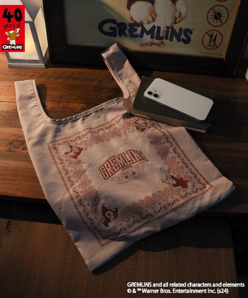 BAYFLOW（ベイフロー）の「[コンパクトに収納可能]【GREMLINS】マルシェバック（エコバッグ/サブバッグ・レディース・アイボリー/ネイビー・0）」の2枚目の写真