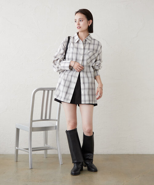 mystic（ミスティック）の「チェックシャツ（シャツ/ブラウス・レディース・ブラウン/オフホワイト/オレンジ・FREE）」の16枚目の写真