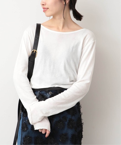 MILLER(ミラー)の「《追加》miller/ミラー SLOBE別注 SHEER RIB クルーネック(Tシャツ/カットソー・レディース・レッド/ベージュ/グレー/ホワイト・FREE)」の14枚目の写真