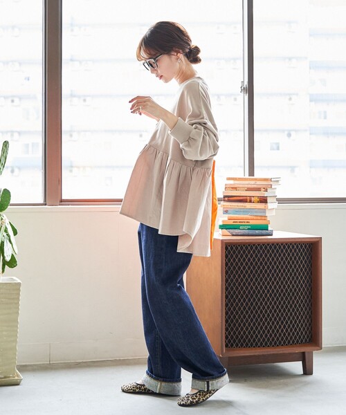 セール】限定展開 ピグメント加工 フリル ロングスリーブ