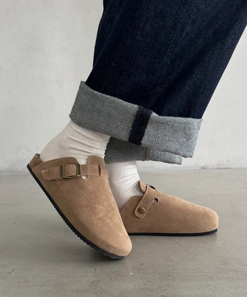 セール】コルクソールベルトクロッグシューズ（スリッポン）｜MYMOOD