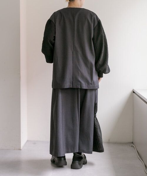 ear PAPILLONNER（イアパピヨネ）の「《手洗い可》ニット切替ジャンスカ【SUM1 STYLE(スミスタイル)】（シャツワンピース・レディース・ブラック・FREE）」の17枚目の写真