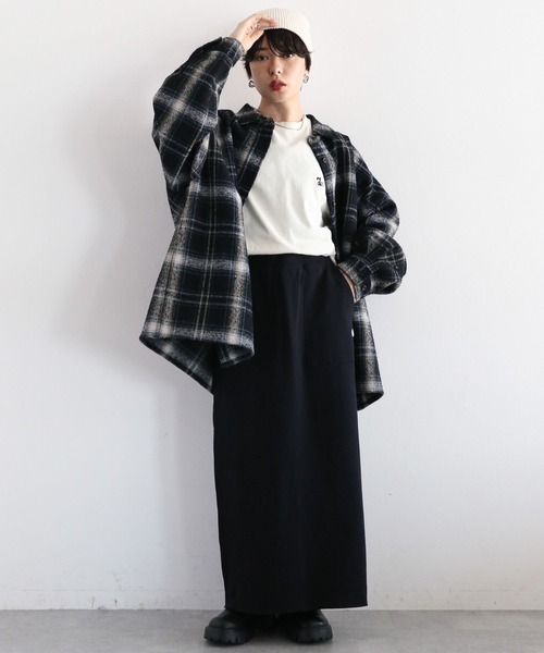 RAGEBLUE(レイジブルー)の「DISCUS/バックスリットIラインスカート(スカート・レディース・ネイビー/ブラック/グレー・FREE)」の5枚目の写真