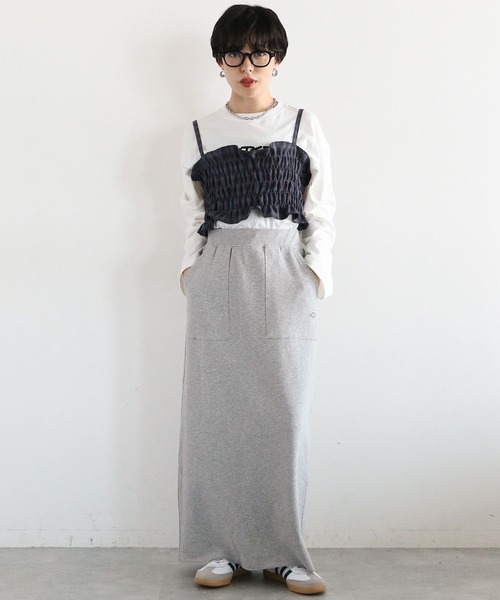 RAGEBLUE(レイジブルー)の「DISCUS/バックスリットIラインスカート(スカート・レディース・ネイビー/ブラック/グレー・FREE)」の12枚目の写真