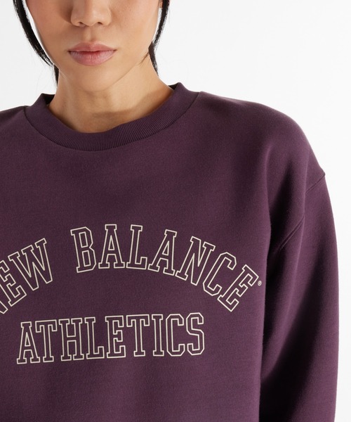 NEW BALANCE（ニューバランス）の「グラフィックフレンチテリークルー(裏起毛)（スウェット・レディース・アイボリー/グリーン/パープル・SMALL/MEDIUM/LARGE/X-LARGE）」の9枚目の写真