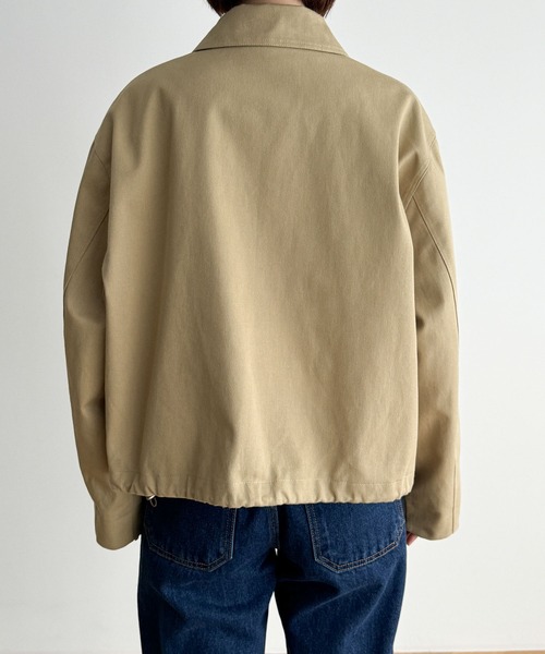 CANAL JEAN（キャナルジーン）の「Lakey Park　ヘビーツイルスタンドカラーブルゾン（ブルゾン・レディース・ネイビー/ベージュ・ONE SIZE）」の12枚目の写真