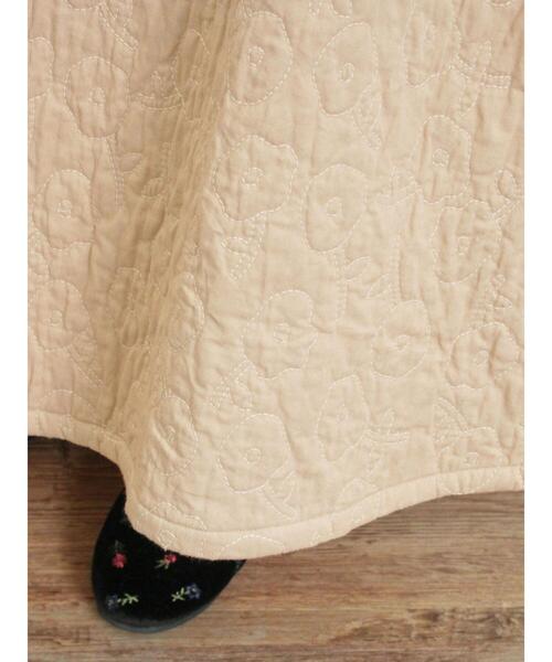 Samansa Mos2（サマンサ モスモス）の「花柄キルトAラインスカート（スカート・レディース・カーキ/ブラック/キナリ・F）」の7枚目の写真