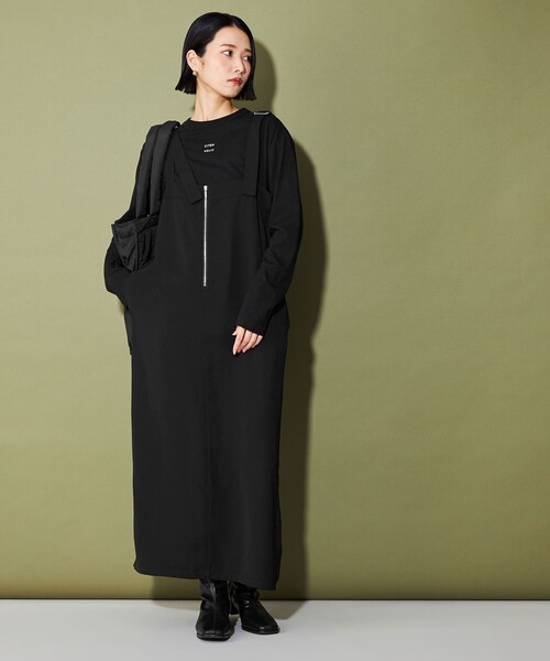 CITEN（シテン）の「＜CITEN＞ジップディテールワンピース（ワンピース・レディース・ブラック/ダークグレー・FREE）」の7枚目の写真