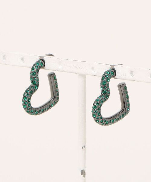 パヴェ ハート フープ ピアス（ピアス（両耳用））｜COACH（コーチ）